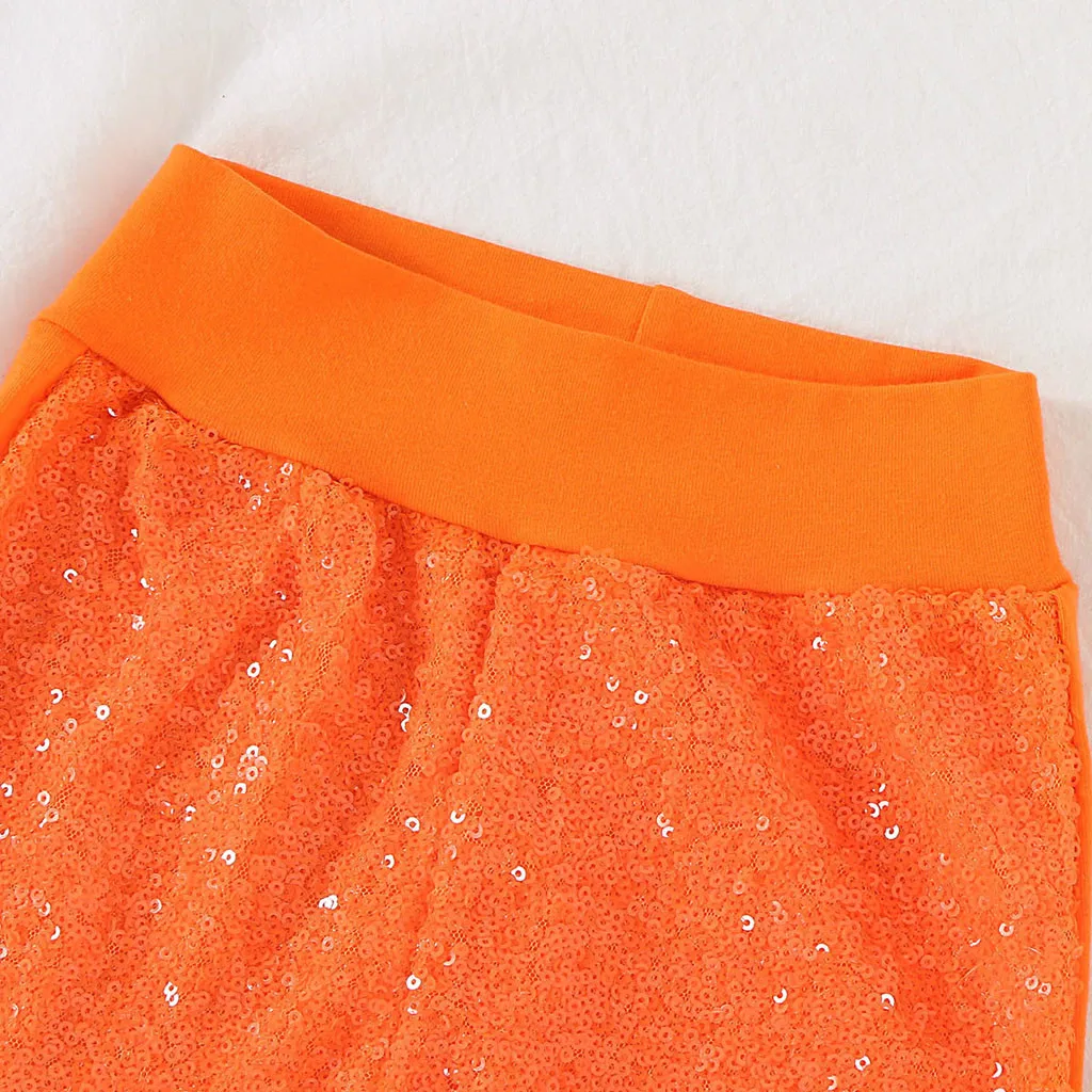 Комплект детской одежды для маленьких девочек на Хэллоуин топы с рисунком тыквы