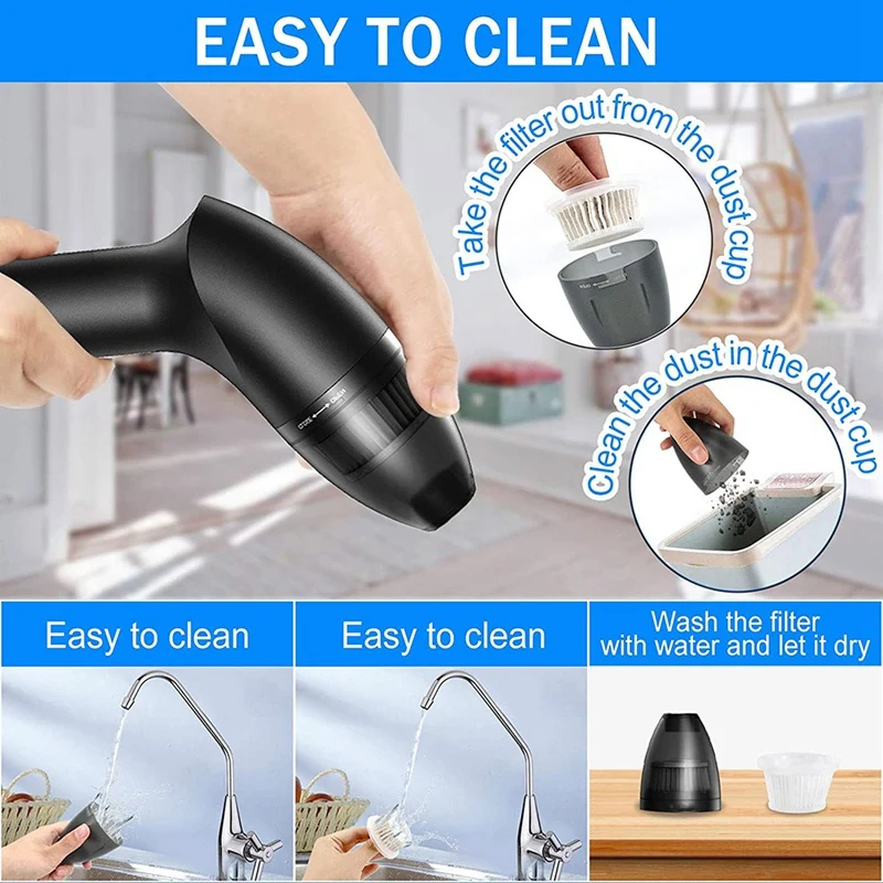 

4.3Kpa Powerful Vacuum: Cordless Rechargeable USB Computer Keyboard Cleaner for Cleaning Dust, Hairs, Crumbs, Piano