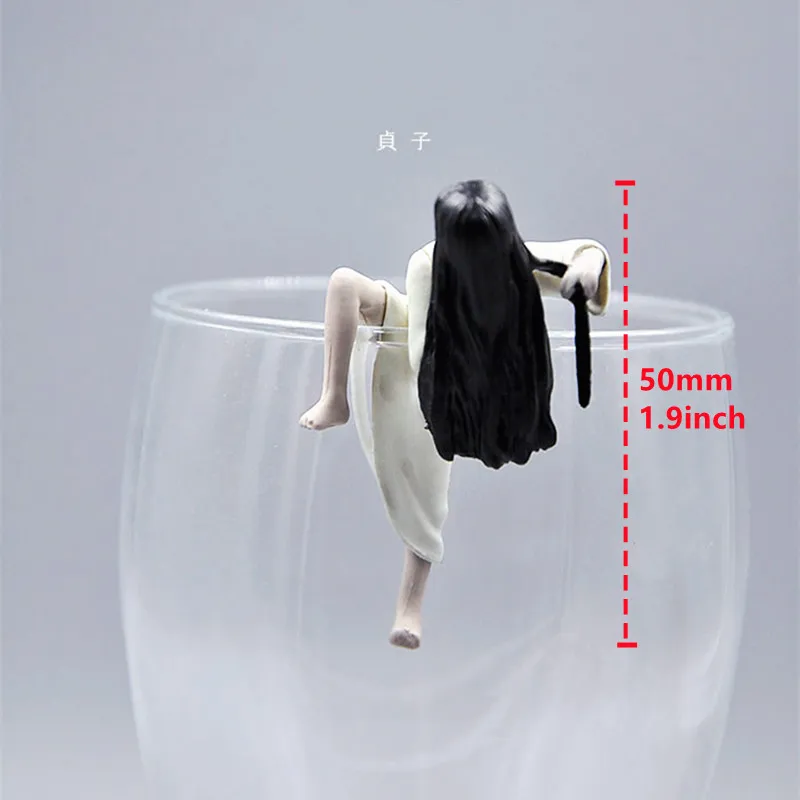 

Car Pendant Sadako Model Rear View Mirror Hanging Accessories Sadako Doll Car Decoration Accessories Cup Edge Decoration Gift