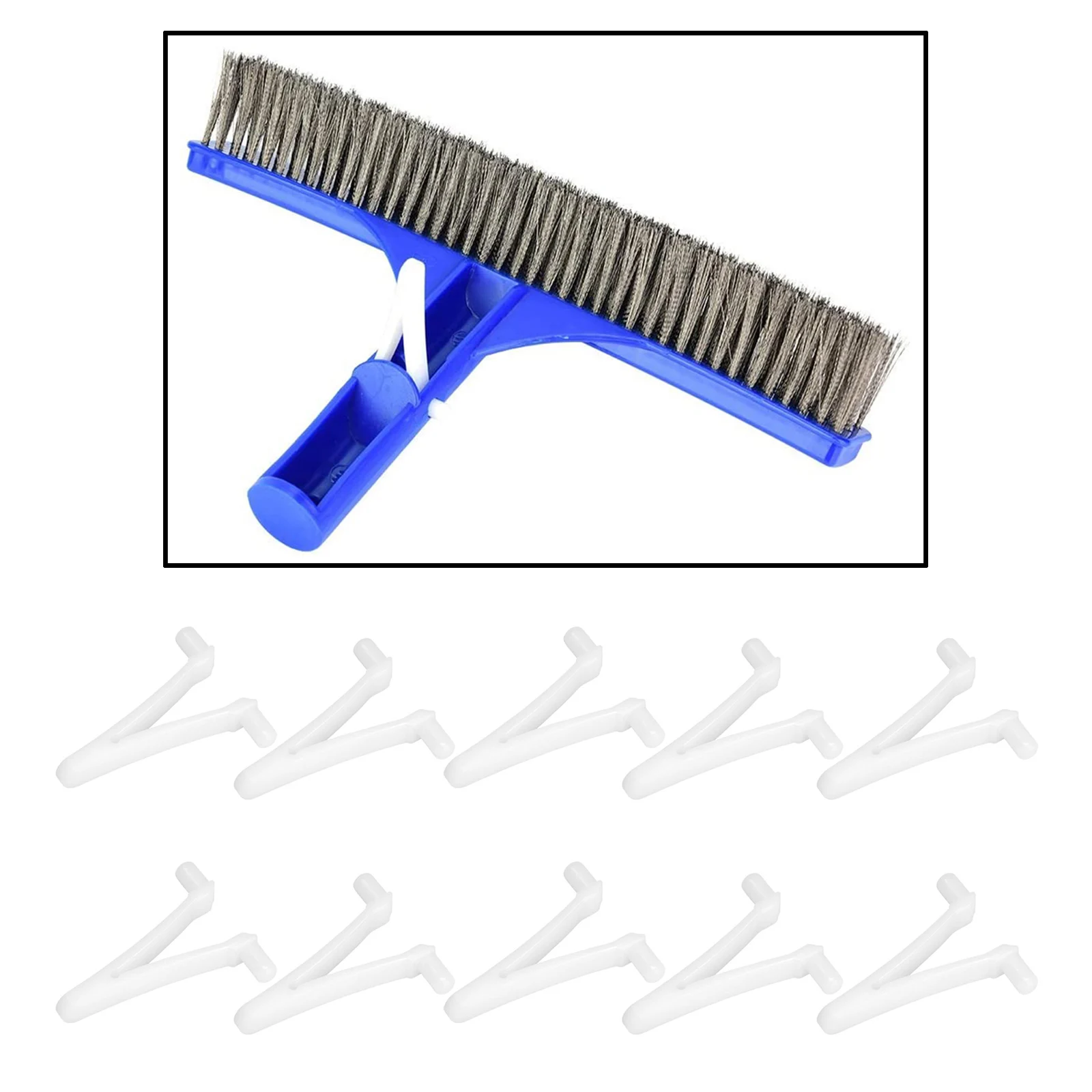 

10x Butterfly V Clips Spa Brush, Leaf Rake, Leaf Skimmer, Vacuum Head Clips