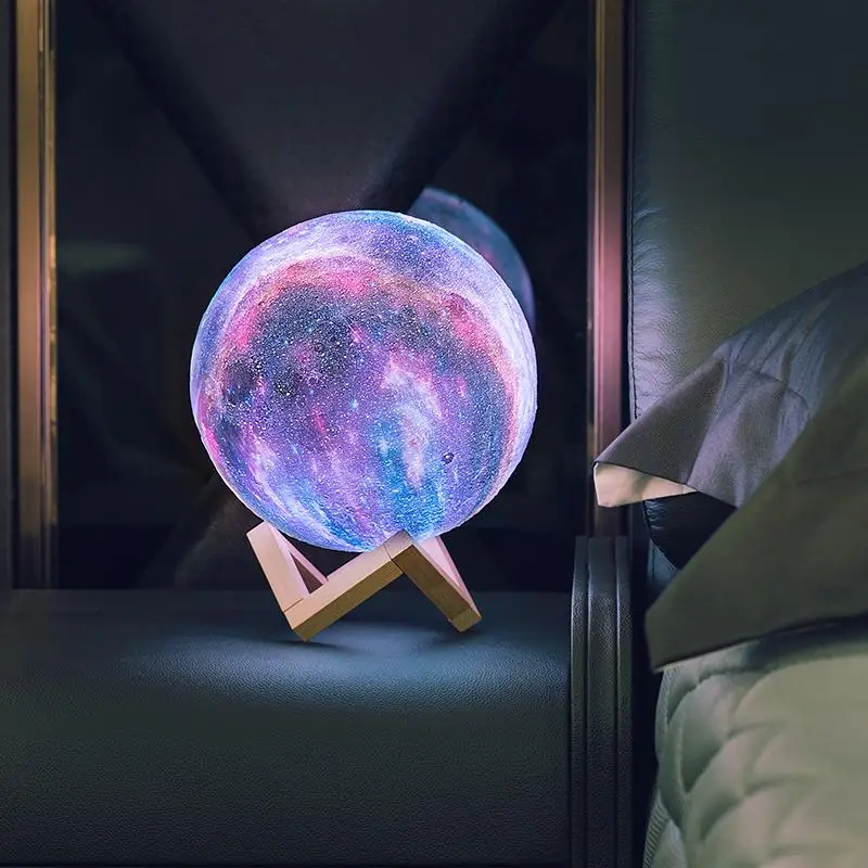 

Home 3D Moon Lamp Dimmable LED Globe Night Light USB Moonlight Touch Remote Kids Gift lunar moon 16 color changing night light