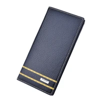 mens long billfolds letter wallets fashion simple large capacity multi card holder male pu leather zipper coin purses