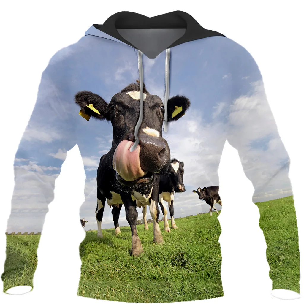 

Cow funny Funny New Fashion Long Sleeves 3D Print Zipper/Hoodies/Sweatshirts/Jacket/Men/women dropshipping