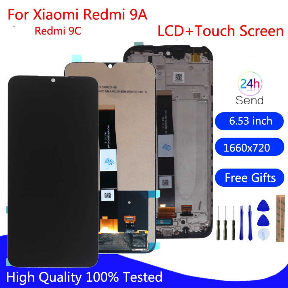 Оригинальный ЖК экран для Xiaomi Redmi 9A сенсорный дигитайзер запасные части 9C дисплей