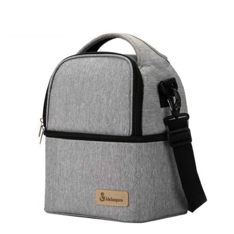 Light gray Сумка для подгузников для мам и мам, большая сумка для кормления, рюкзак для путешествий, сумка-холодильник для грудного молока, Детская сумка, рюкзак для подгузников - Цвет: Light gray