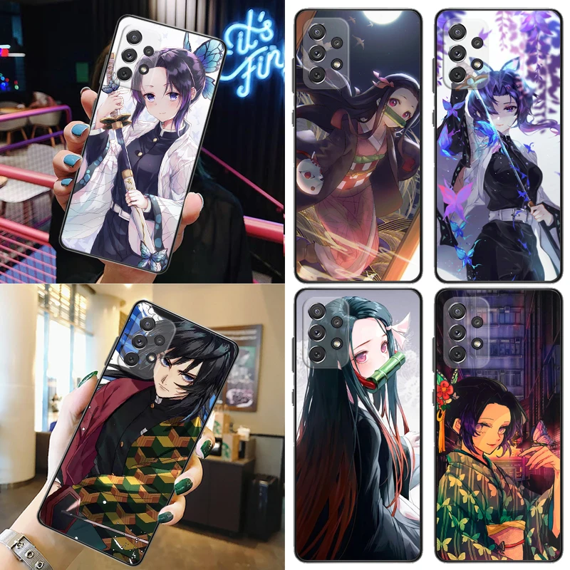 

Demon Slayer Kamado Tanjirou Kimetsu No Yaiba Kamado Nezuko Agatsuma Zenitsu Phone Case For Samsung Galaxy A52 A72 5G 4G