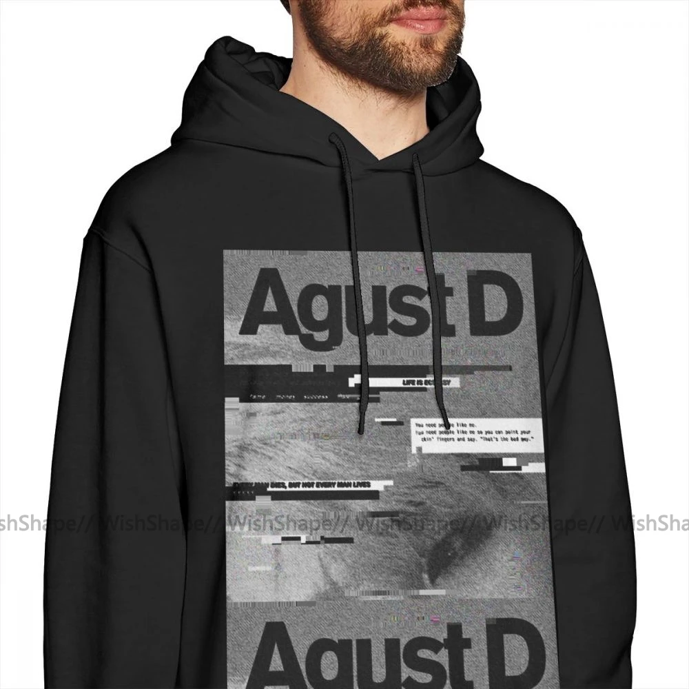 Agust D худи AGUST альбом Арт толстовки с длинным рукавом хлопковый пуловер капюшоном