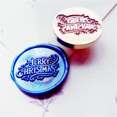 merry christmas 06 Ретро Счастливого Рождества воск печать головка штемпеля колокольчик Снежинка Санта Клаус носки с оленями елка Рождество печать для подарков воск головка штемпеля - Цвет: merry christmas 06