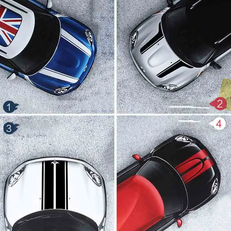 Капот полосы наклейки для автомобиля-Стайлинг для MINI Cooper S земляк Clubman Paceman R56 R60 R61 F54 F55 F56 аксессуары