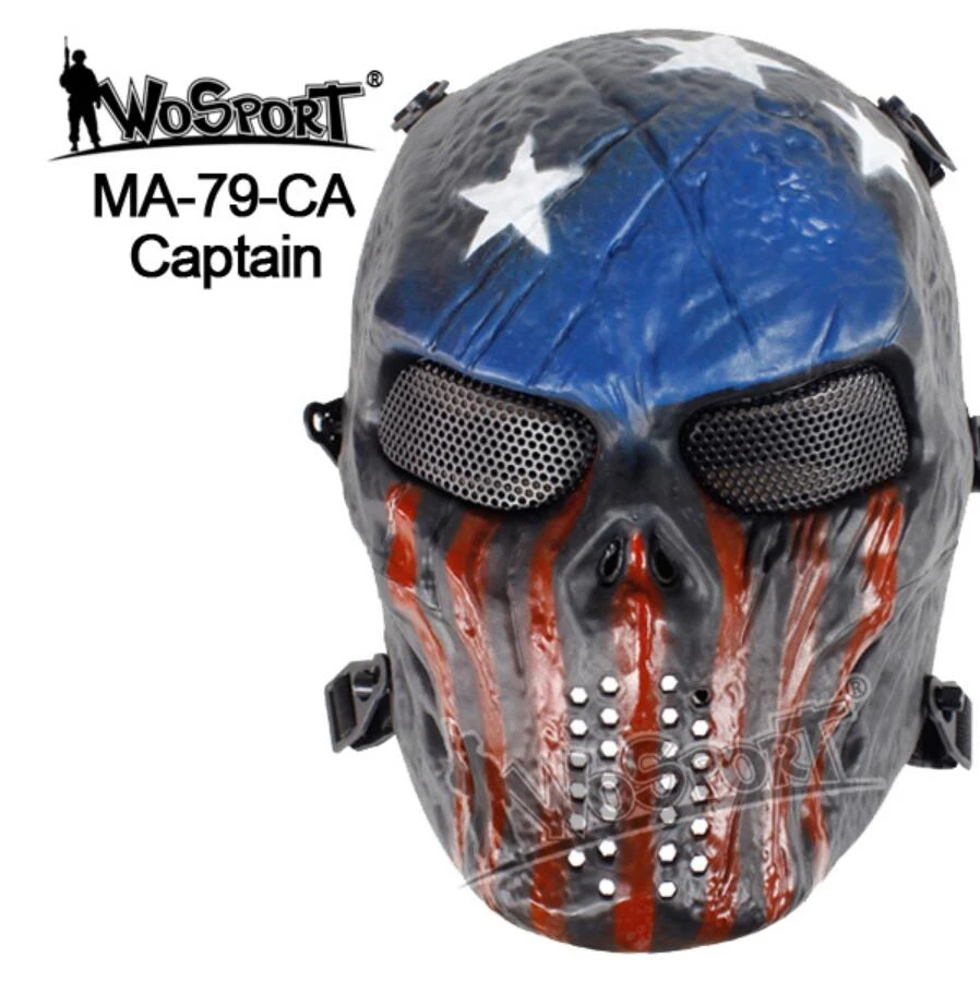 

Open Military Paintball Airsoft Facial Protection Mask From The Halloween Party Of The Ghost Skull Mask Of Tactical Camouflage