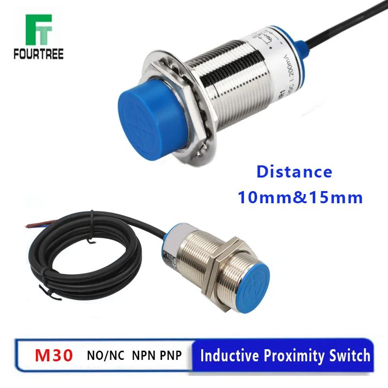

M30 Proximity Sensor Inductive Approach Switch Metal Detect Distance 10mm 15mm NO NC NPN PNP LJ30A3 -BX/AX/ BY/AY/EX/DX/DZ/EZ