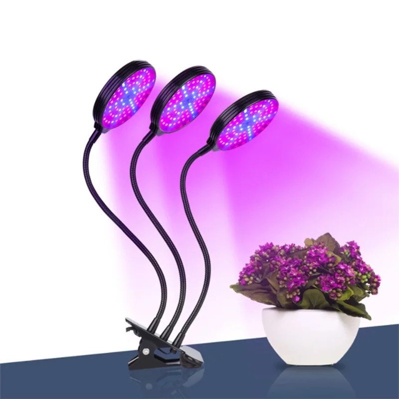 

Plant Growth Lamp LED Full Spectrum 30W 45W High Power 5-Speed Dimming Timing With Clip