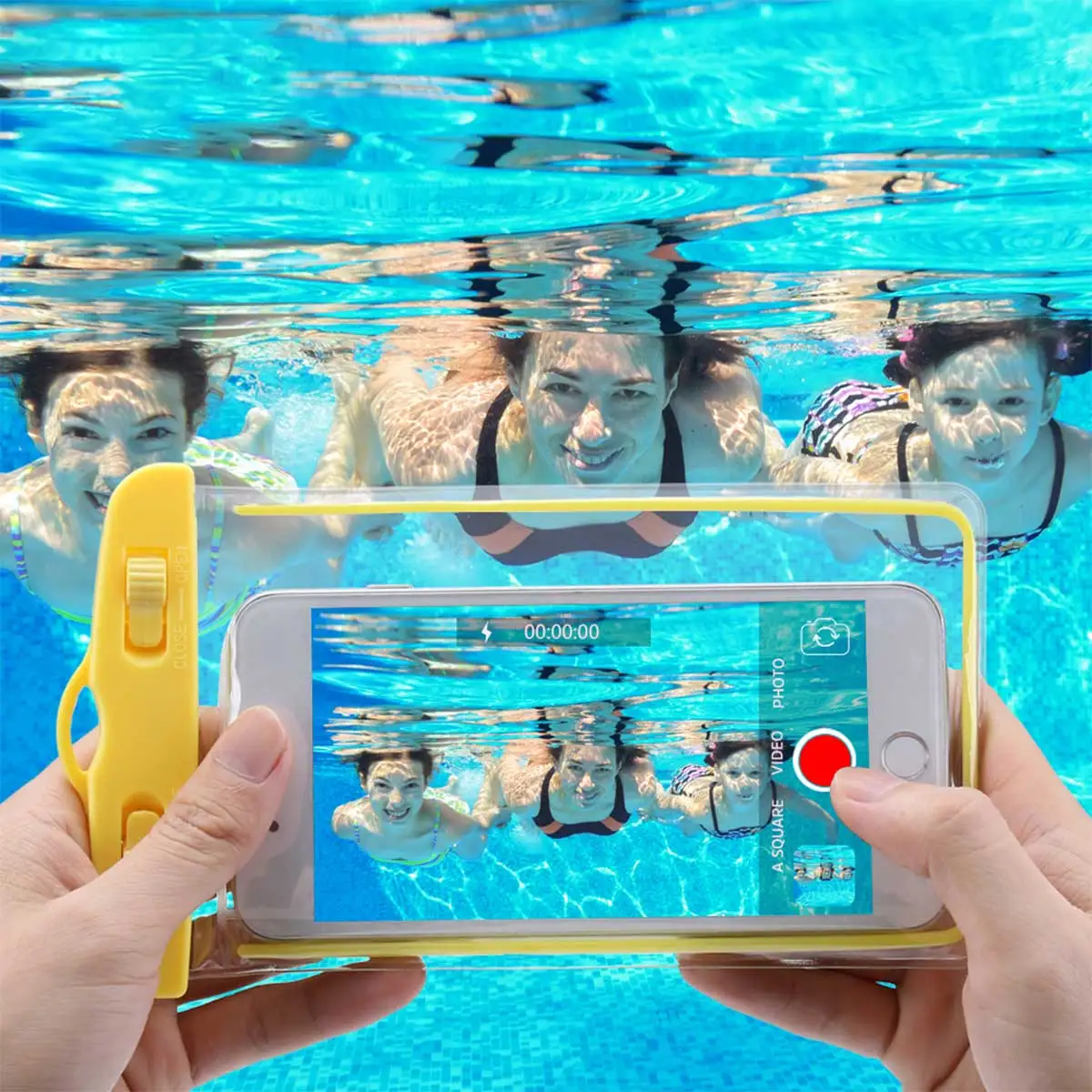Waterproof Cell Phone Case For Iphone 6/6s/7/8 Plus Transparent Dry Bag Luminous Underwater Swimming Protector Cover Pods |