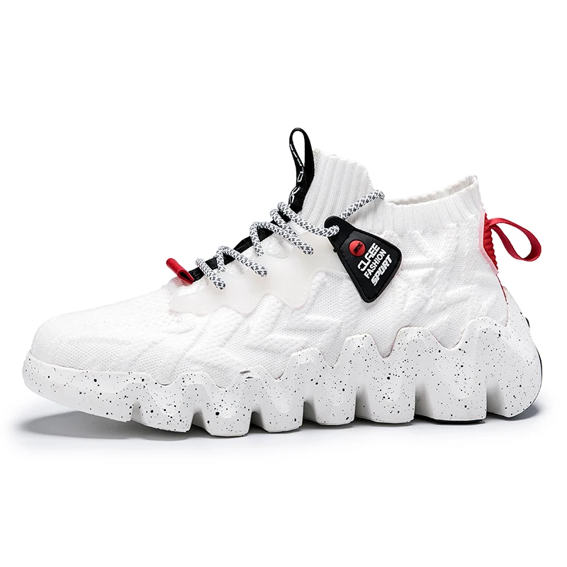 

Men's running shoes fashion outdoor sports men's trend sneakers thick bottom white jogging white new