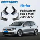 Брызговики для Volkswagen VW Golf 6 Mk6, 2009, 2010, 2011, 2012, комплект, литые Брызговики, брызговики, передние и задние щитки от грязи