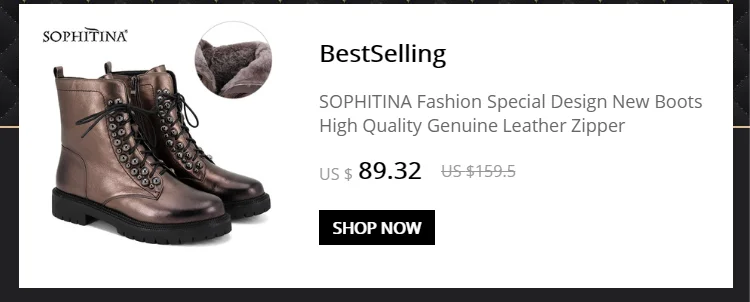 SOPHITINA/зимние женские сапоги; модные сапоги до колена из коровьей кожи с круглым носком на высоком каблуке; Сапоги на молнии с металлическим украшением; BA7