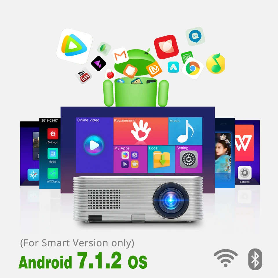 BYINTEK MOON K15 Full HD 4K Кино 1080P светодиодный видео умный проектор на Android Proyector для 3D 300