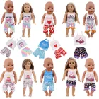 Уличный стиль; Сезон Лето Одежда для куклы подходит Американский 18 дюймов девочка кукла и 43 см для ухода за ребенком для мам-новорожденная кукла, наше поколение девушки игрушка
