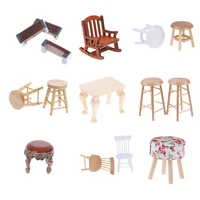 new simulation mini sofa stool chair furniture model toys for doll house decoration 112 dollhouse miniature accessories