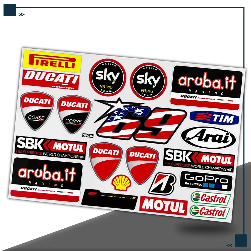 Светоотражающие аксессуары для мотоциклов наклейки на корпус бака Ducati Racing Monster 620