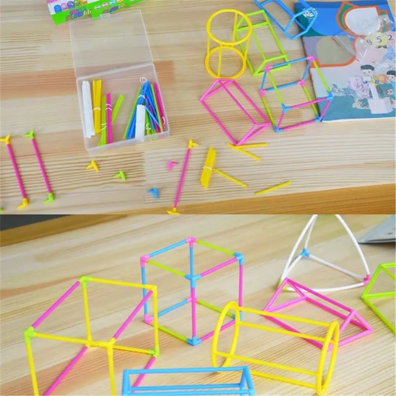 3D Geometric Shape Building Assemble Kit Kids Math Geometry Educational Toy | Игрушки и хобби