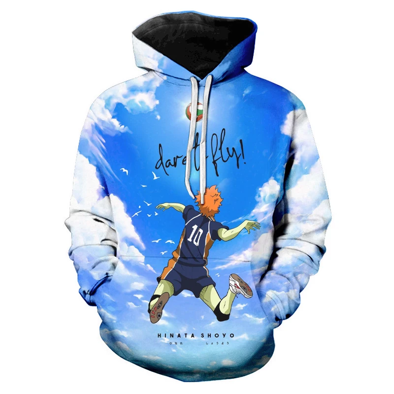 

Anime Haikyuu Hoodies Men Women Childrens Casual Coat 3D Printed Pullover Tops O-neck Cool Sweatshirts Coats