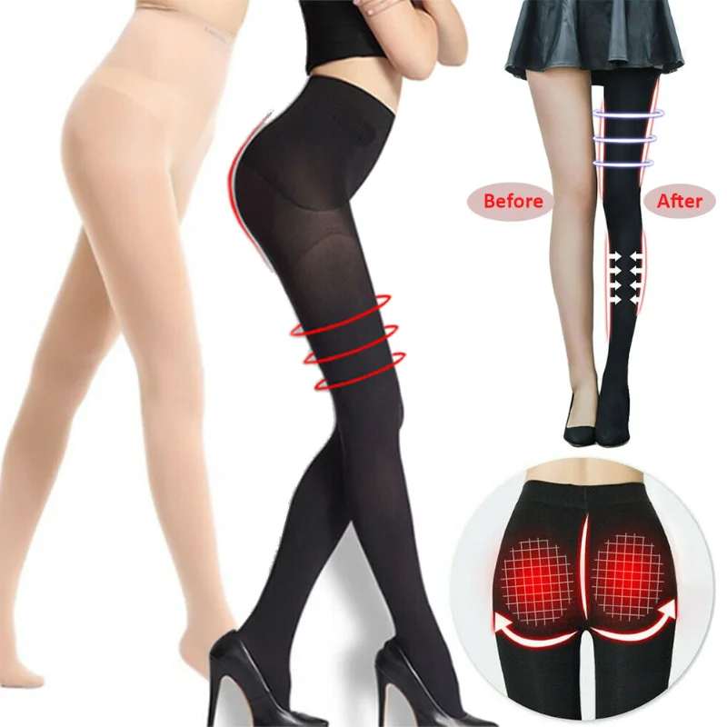 

Women Tights Slim Stockings 2 Size Down Compression Pantyhose Sculpting Sleep Leg Shaper Pants Anti Varicose Veins Stockings