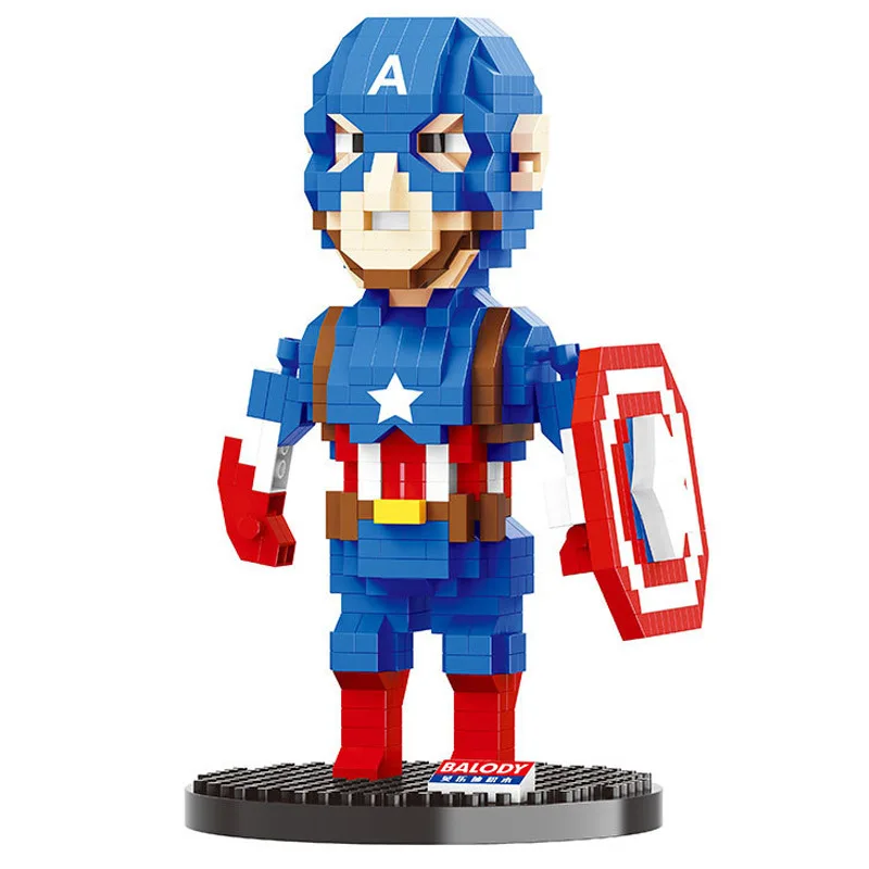 

Mini Blocks Cartoon Building Toys American Hero Assembly Toy for Children Juguetes Anime Auction Figure Kids Gifts Boy Present