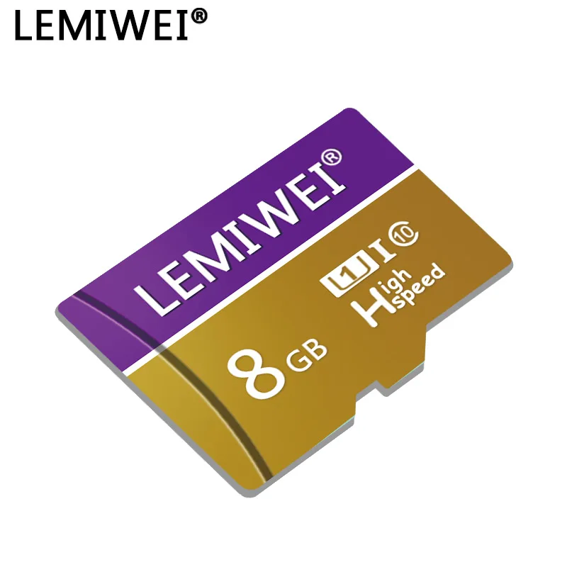 Карта памяти Lemiwei 8 ГБ 16 класс 10 высокоскоростная мини-карта U1Purple TF 64 32 золотая