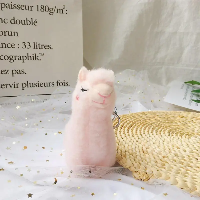 Ant плюшевый брелок kawaii брелок плюшевая подушка линия друзья животные мягкий брелок милый брелок овца - Цвет: Розовый