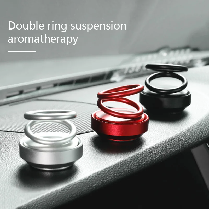 

Car Aromatherapy Double Rings Rotary Suspension Rotating Air Freshener Dashboard Perfume Car Auto Diffuser Perfume Car Ornament