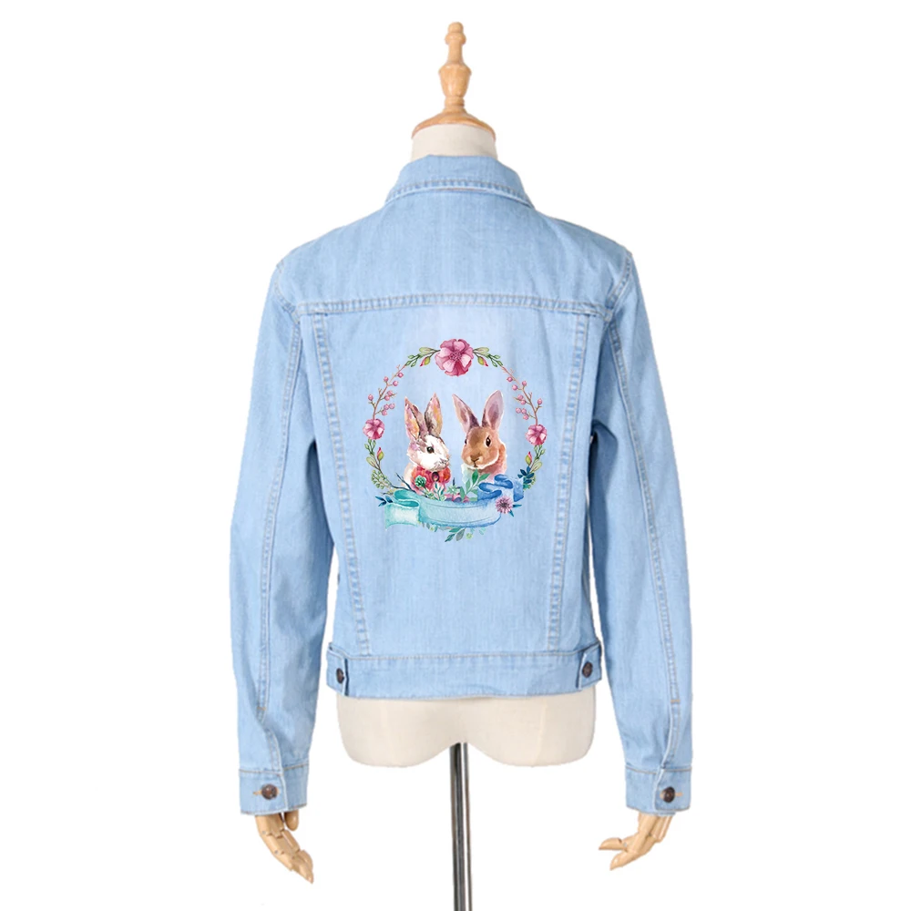 Акварельные медовые кролики одежда нашивки наклейки бытовые железные