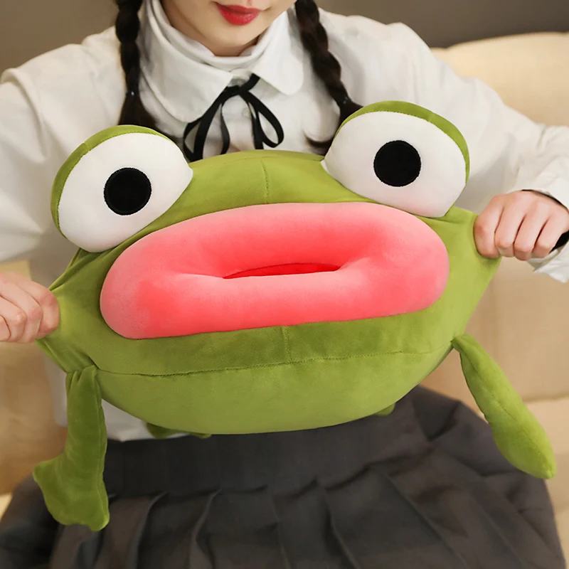 

35-55cm Big Size Cute Red Lips Frog Plush Toys Stuffed Animals Dolls Soft Sofa Bed Pillow for Children Girls Kids Birthday Gifts