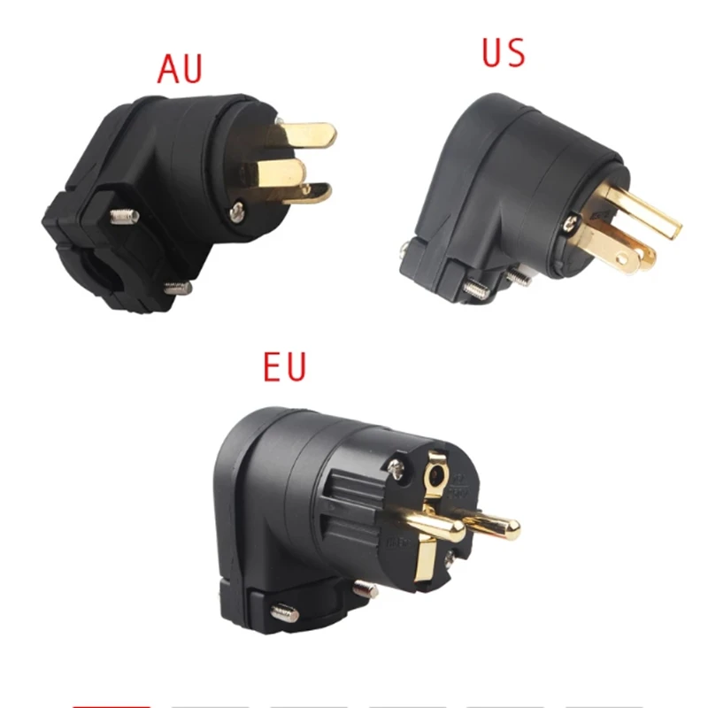 

L-образная изогнутая искусственная медная позолоченная вилка европейского и австралийского и американского стандарта штепсельная аудиови...