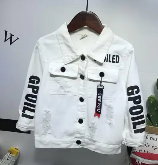 coat Спортивный костюм для мальчиков, детская одежда, детская одежда, спортивный костюм для мальчиков, джинсовая куртка+ толстовка+ штаны, комплект одежды из 3 предметов для мальчиков - Цвет: coat