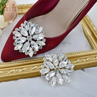 g04 1pair shoe clip high heel women bride decoration shiny rhinestone shoe accessories wedding party shoes buckle jewelry gift
