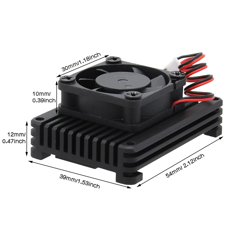 Для компьютера Raspberry Pi модуль 4 см дюйма 12 мм встроенный алюминиевый