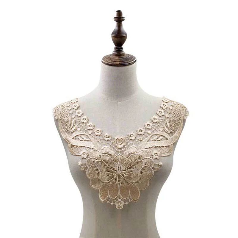 1 шт. белая кружевная ткань Венеция платье Блузка с аппликацией швейная отделка DIY