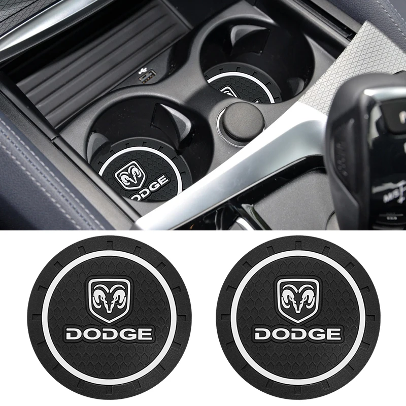 

Car Coaster Water Cup Holder Silicone Anti-Slip Mat for Dodge Challenger RAM 1500 Charger Avenger Caliber Dart Car Accessories