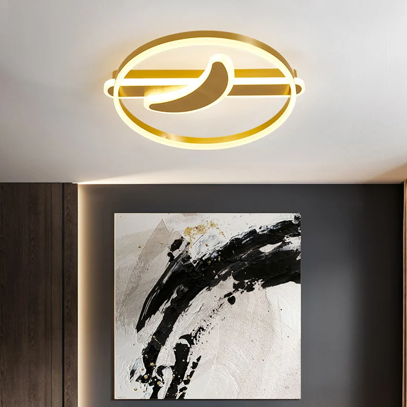 

Modern minimalist ceiling lamp romantic warm home bedroom dining room study led all copper lamp