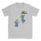 Винтажные Lemmings видео игры зонтик футболки для мужчин круглый вырез горловины 100% хлопковые футболки с коротким рукавом футболки для девочек новое поступление детской одежды