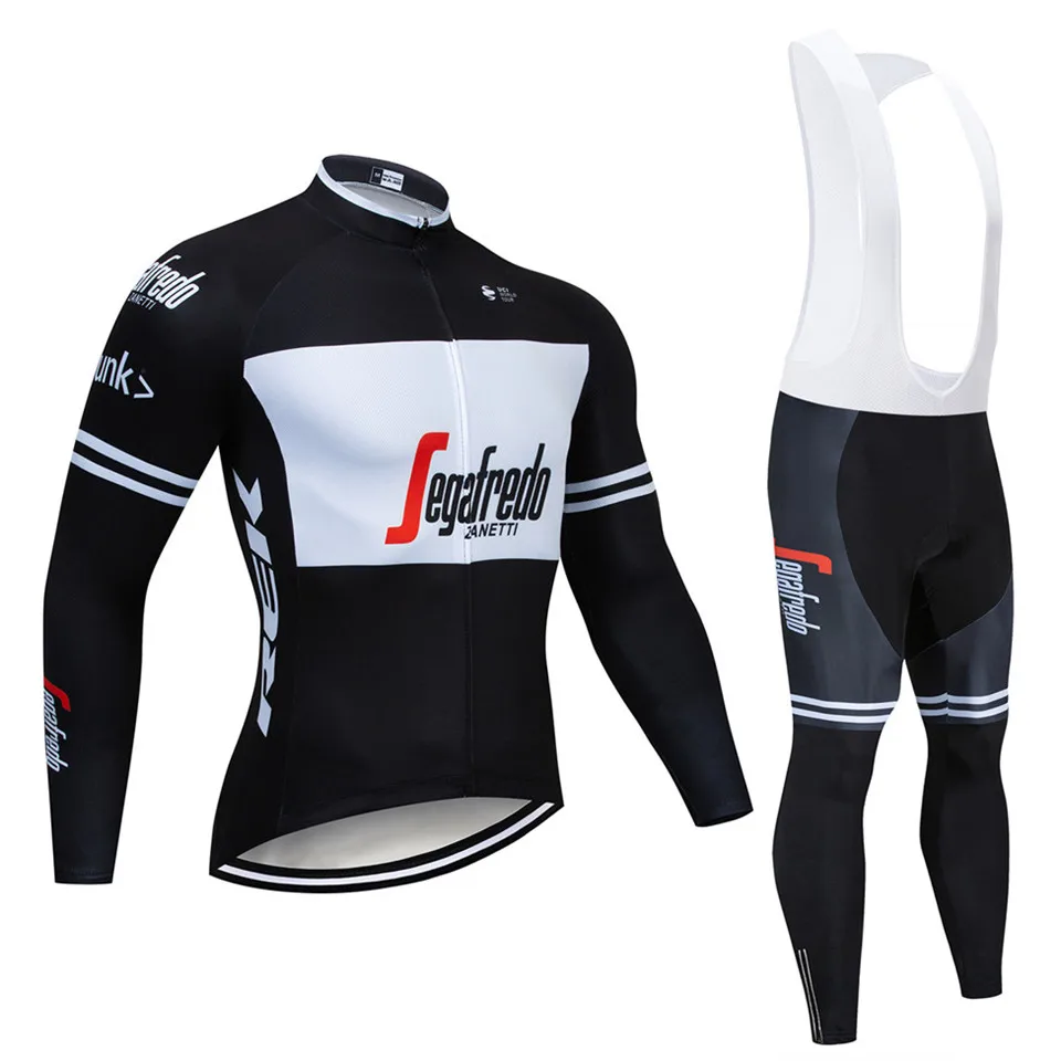 Cycling suit Весна Осень Коллекция черный Велоспорт Джерси с длинным рукавом для мужчин открытый гоночный треккинг велосипед Джерси ropa ciclismo набор - Color: Cycling suit