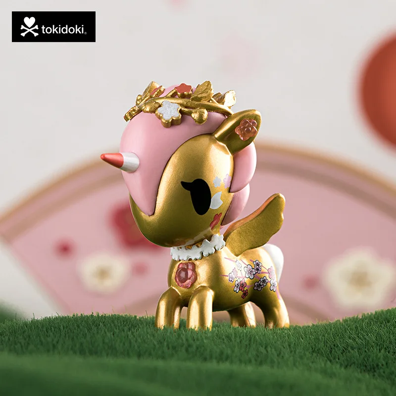 Оригинальная Аниме Фигурка Tokidoki вишневый цвет единорог глухая коробка игрушка с