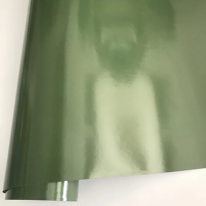 

Gloss Army Green Vinyl Car Wrap Film Self Adhesive Glossy Car Sticker Wrapping with Air Free Bubbles