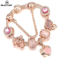 braew code 2021 rose charm bracelet womens jewelry diyheart network intertwined beads fine bracelet wife jewelry gifts