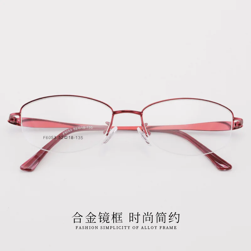 Новая женская металлическая оправа для очков из сплава с полуободковой оправой