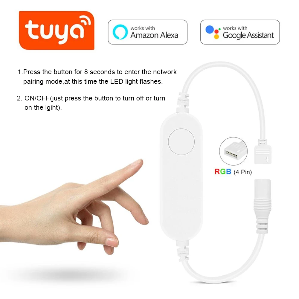 DC12V 29/39/49 СМ WiFi RGB LED светильник для аквариума, работающий с приложением Tuya и голосовым управлением Alexa для освещения аквариума.