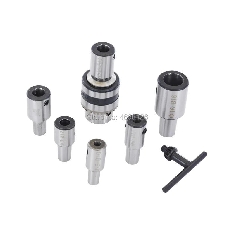 1 комплект B10 B12 B16 B18 сверлильный патрон+ сверлильный патрон Шпиндельный адаптер Вал Двигателя Шатун диафрагма 5 мм~ 24 мм Муфта