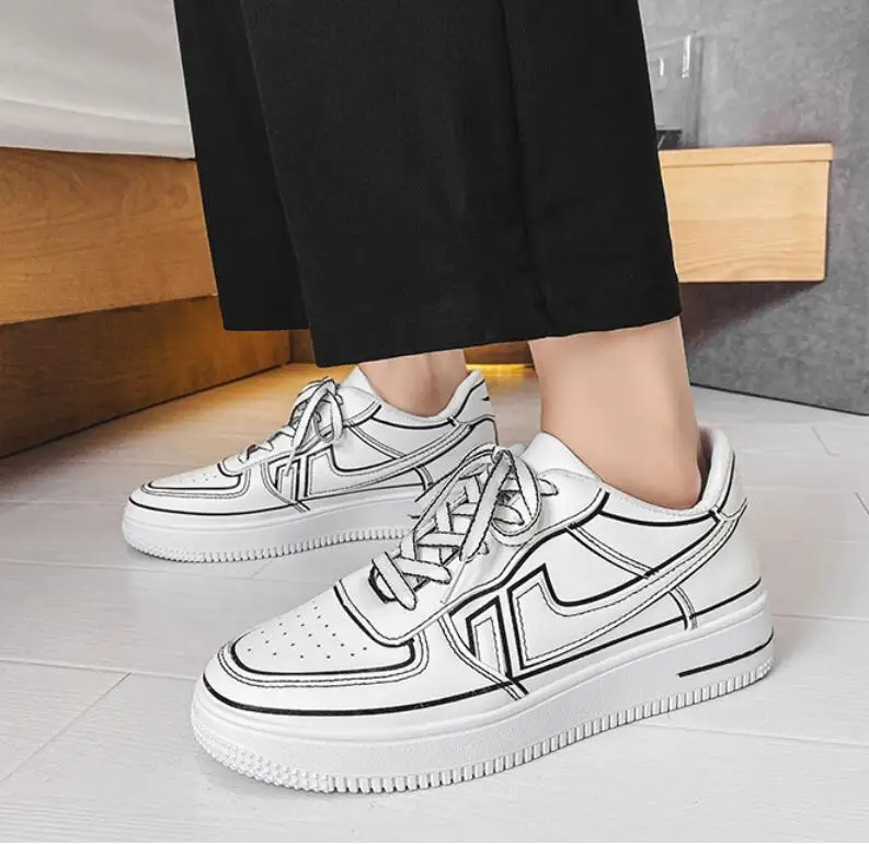 

2021 new men's casual shoes trend board shoes breathable men basketball shoes sports shoes outdoor running shoes Tooling shoes