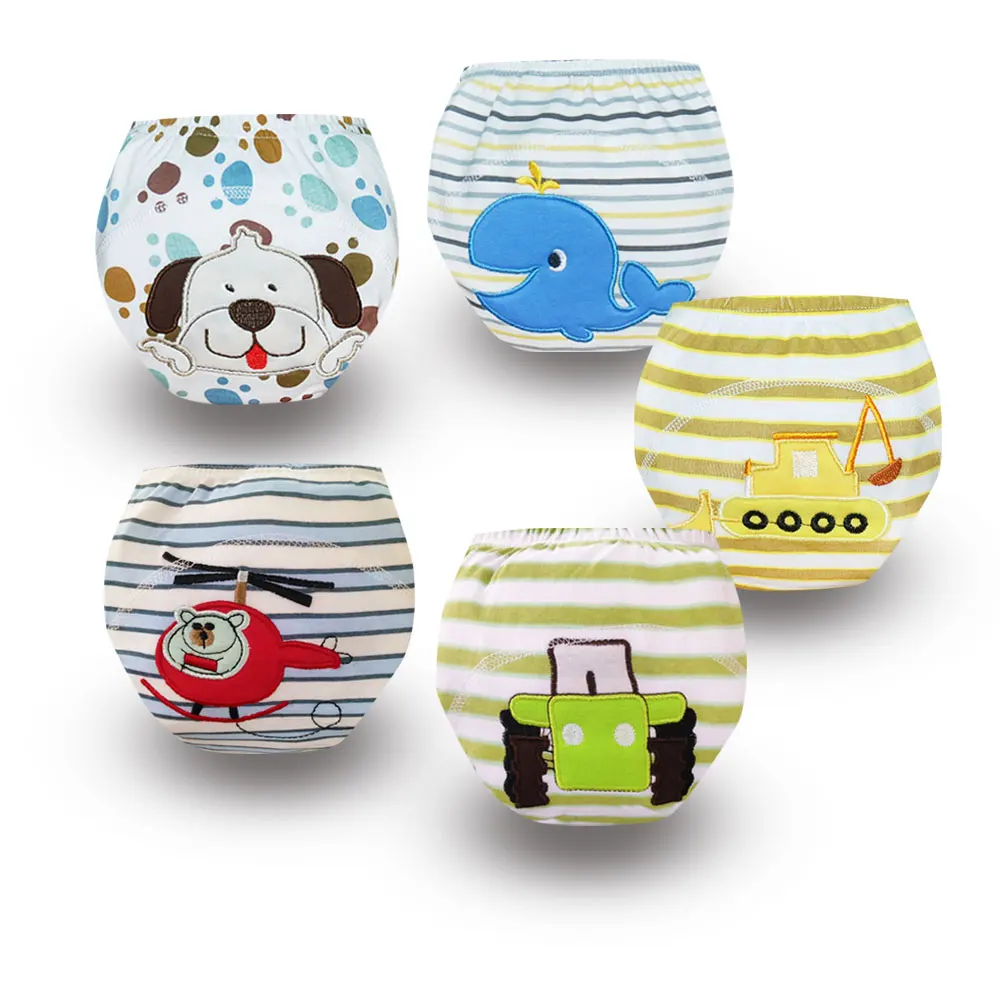 5 шт. Детские Водонепроницаемые Многоразовые трусики-подгузники | Мать и ребенок